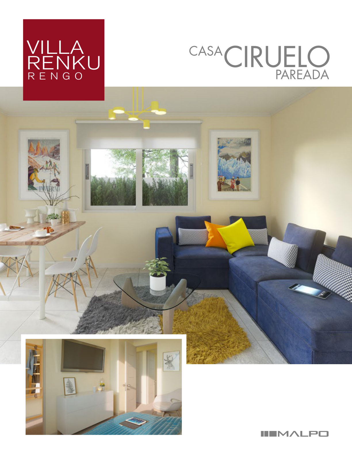 Interior oficial Casa Ciruelo Pareada Villa Renku Rengo