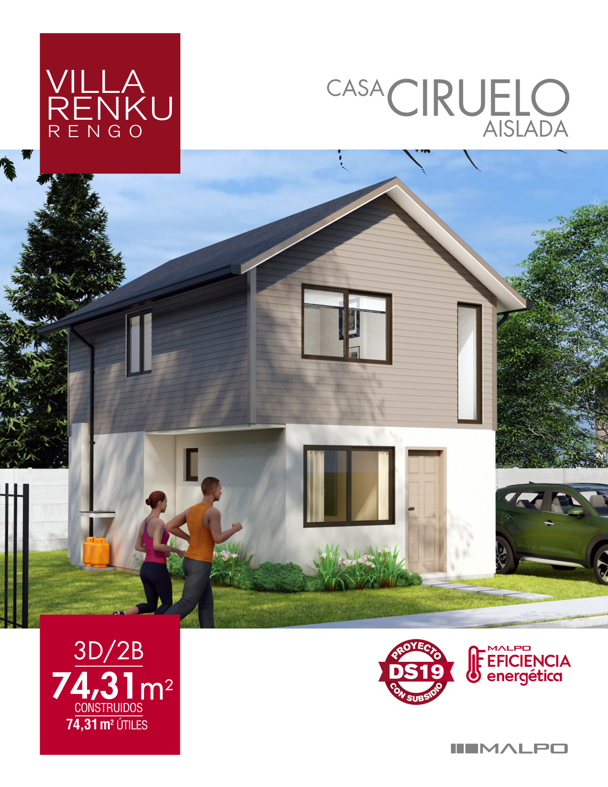 Casa Ciruelo Aislada Villa Renku Rengo, imagen oficial del brochure